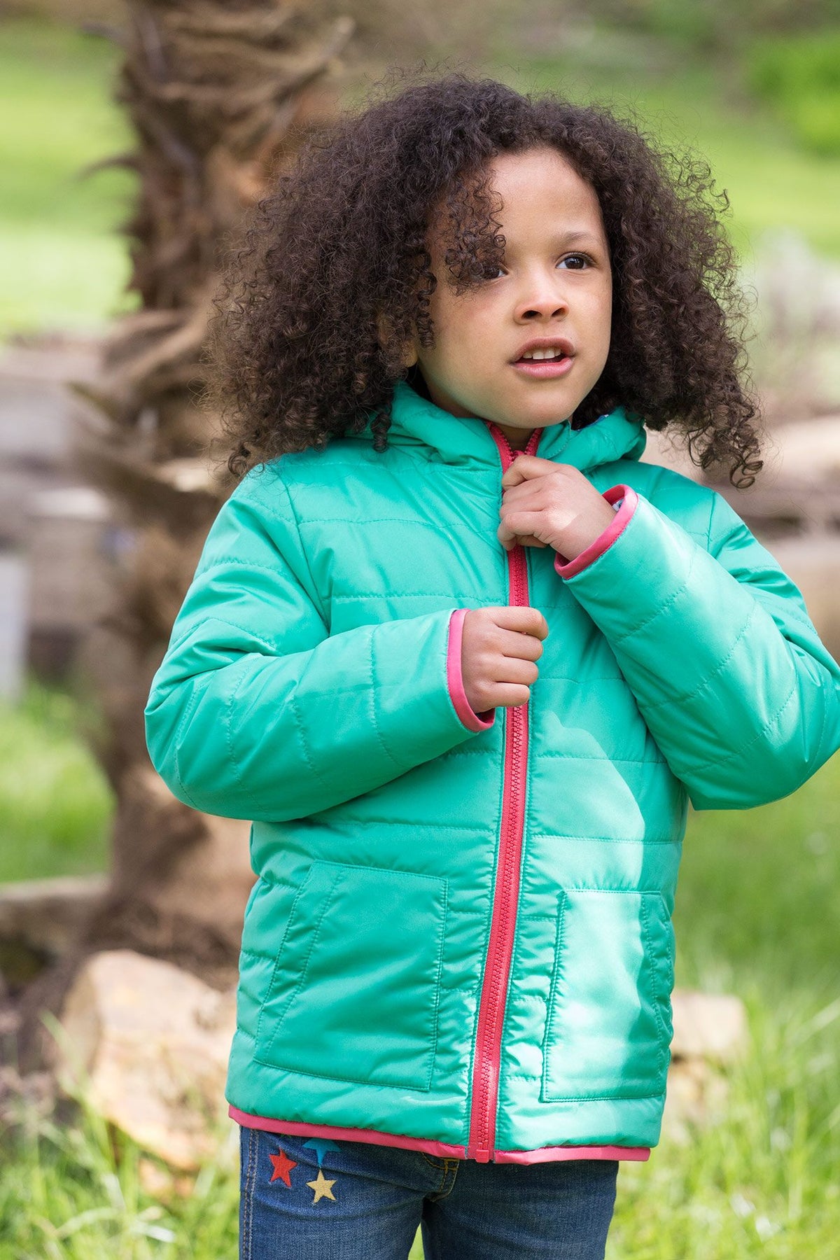Frugi Toasty Trail Reversible Coat 500041A4wdhr Wild Horses Clothing 2-3YRS / Multi,3-4YRS / Multi,4-5YRS / Multi,5-6YRS / Multi,6-7YRS / Multi,7-8YRS / Multi