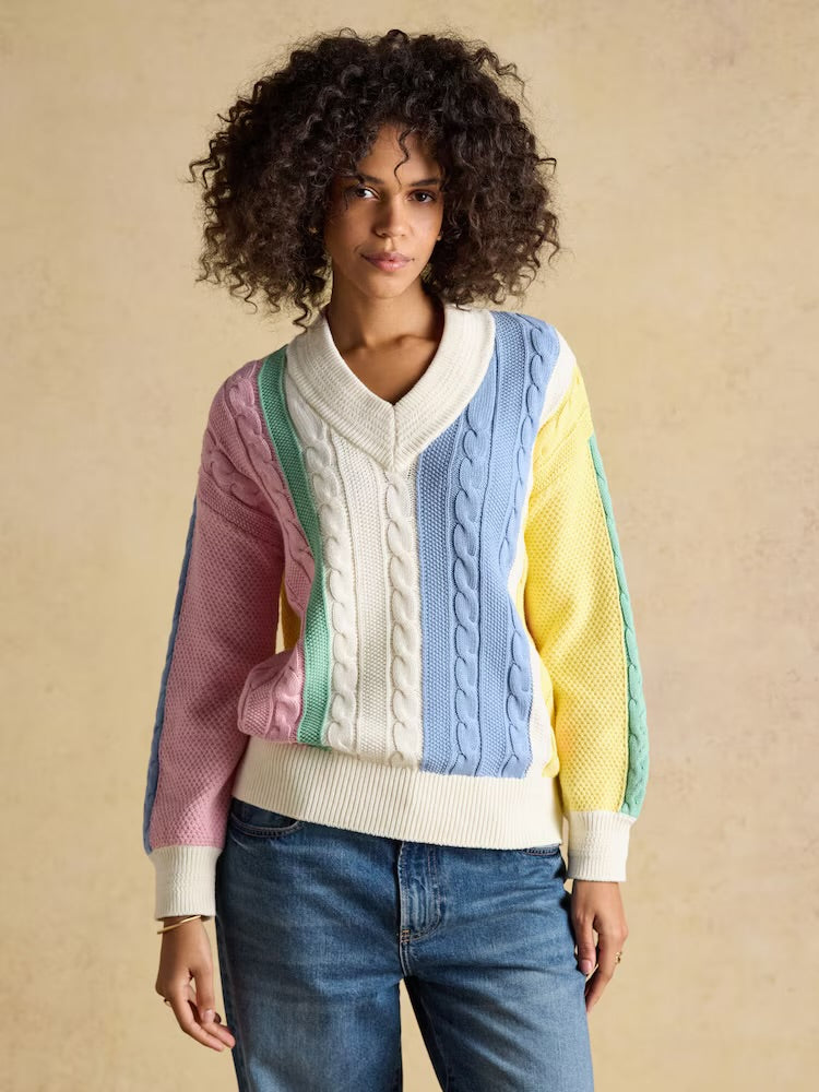 Joules Womens Dibly Multi Stripe Jumper H43003 Clothing S / Multi,M / Multi,L / Multi