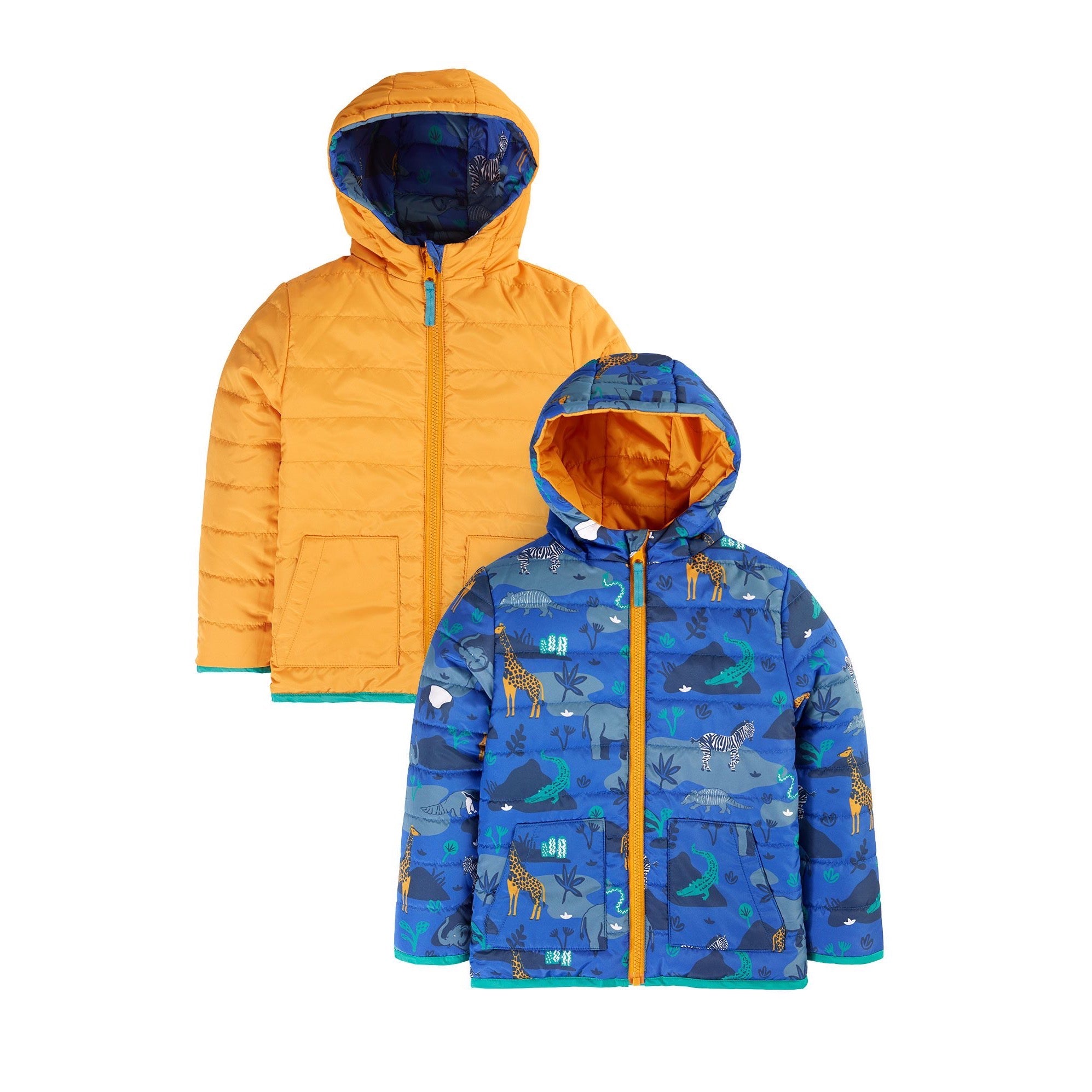 Frugi Toasty Trail Reversible Jacket 500041A4sfca Safari Camo Clothing 2-3YRS / Multi,3-4YRS / Multi,4-5YRS / Multi,5-6YRS / Multi,6-7YRS / Multi,7-8YRS / Multi,1-2 YRS / Multi