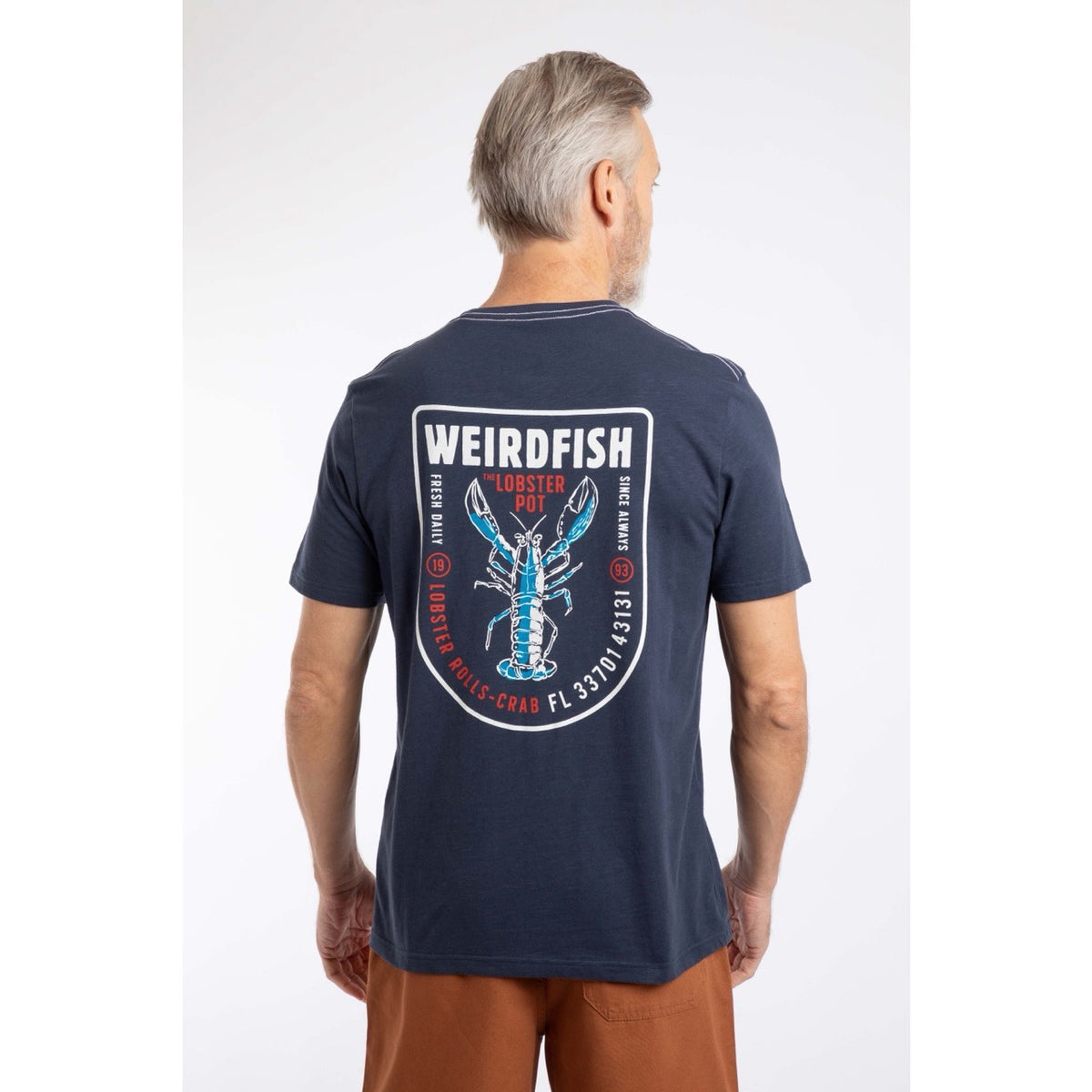 Weird Fish Mens Lobster Pot T-Shirt 204011 Navy