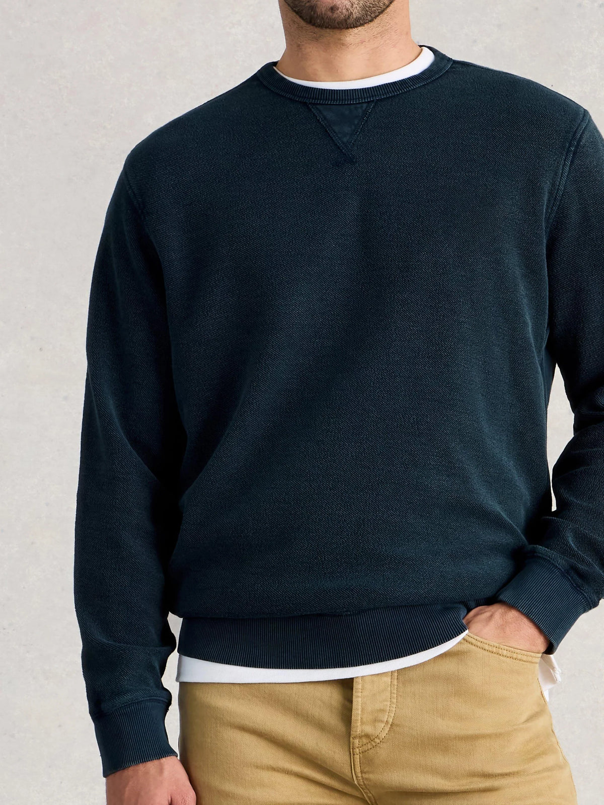 White Stuff Mens Sidmouth Crew Sweatshirt 445049 Navy Clothing M / Navy,L / Navy,XL / Navy,XXL / Navy