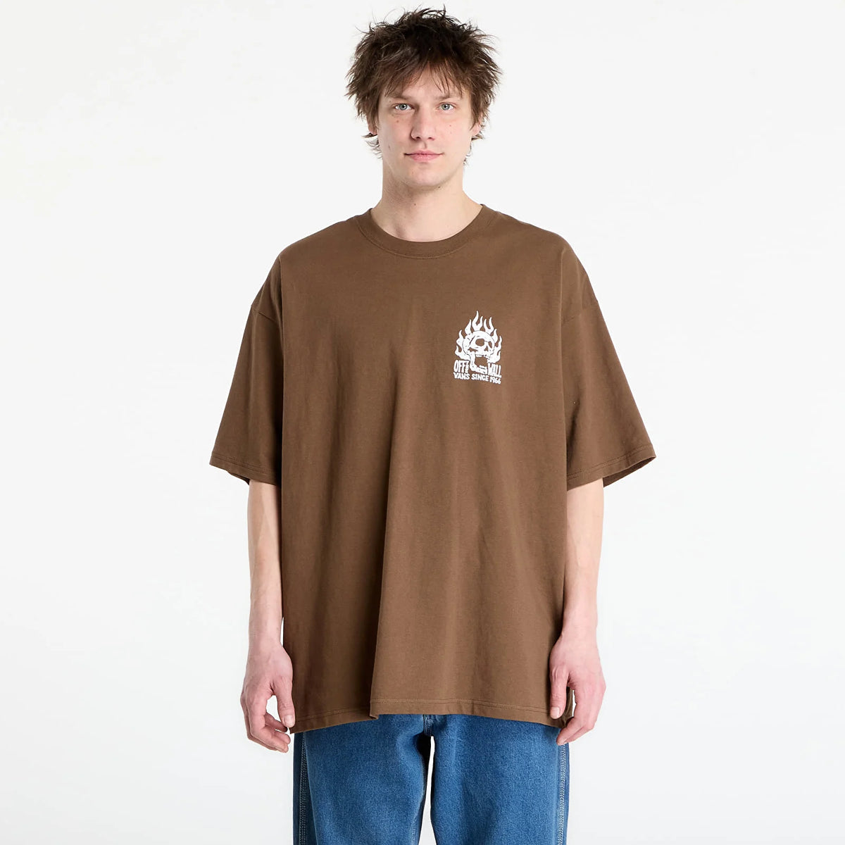 Vans Mens Off The Wall Fever T-Shirt Vn000vw0fst1 Cocoa Clothing M / Brown,L / Brown,XL / Brown,XXL / Brown
