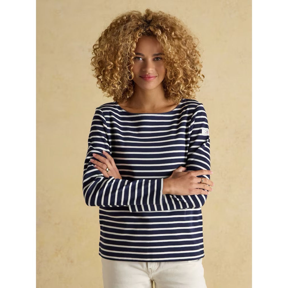 Joules Womens Harbour Top N58-841 Navy White Stripe Clothing UK8 / Navy,UK10 / Navy,UK12 / Navy,UK14 / Navy