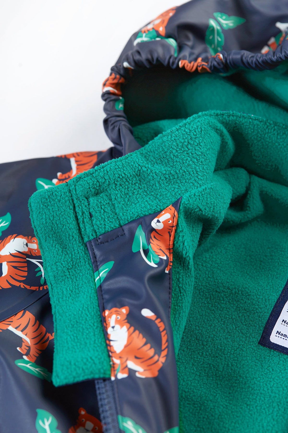 Frugi Puddle Buster Raincoat 500050A4tigt Tiger Clothing 2-3YRS / Blue,3-4YRS / Blue,4-5YRS / Blue,5-6YRS / Blue,6-7YRS / Blue,7-8YRS / Blue,1-2 YRS / Blue