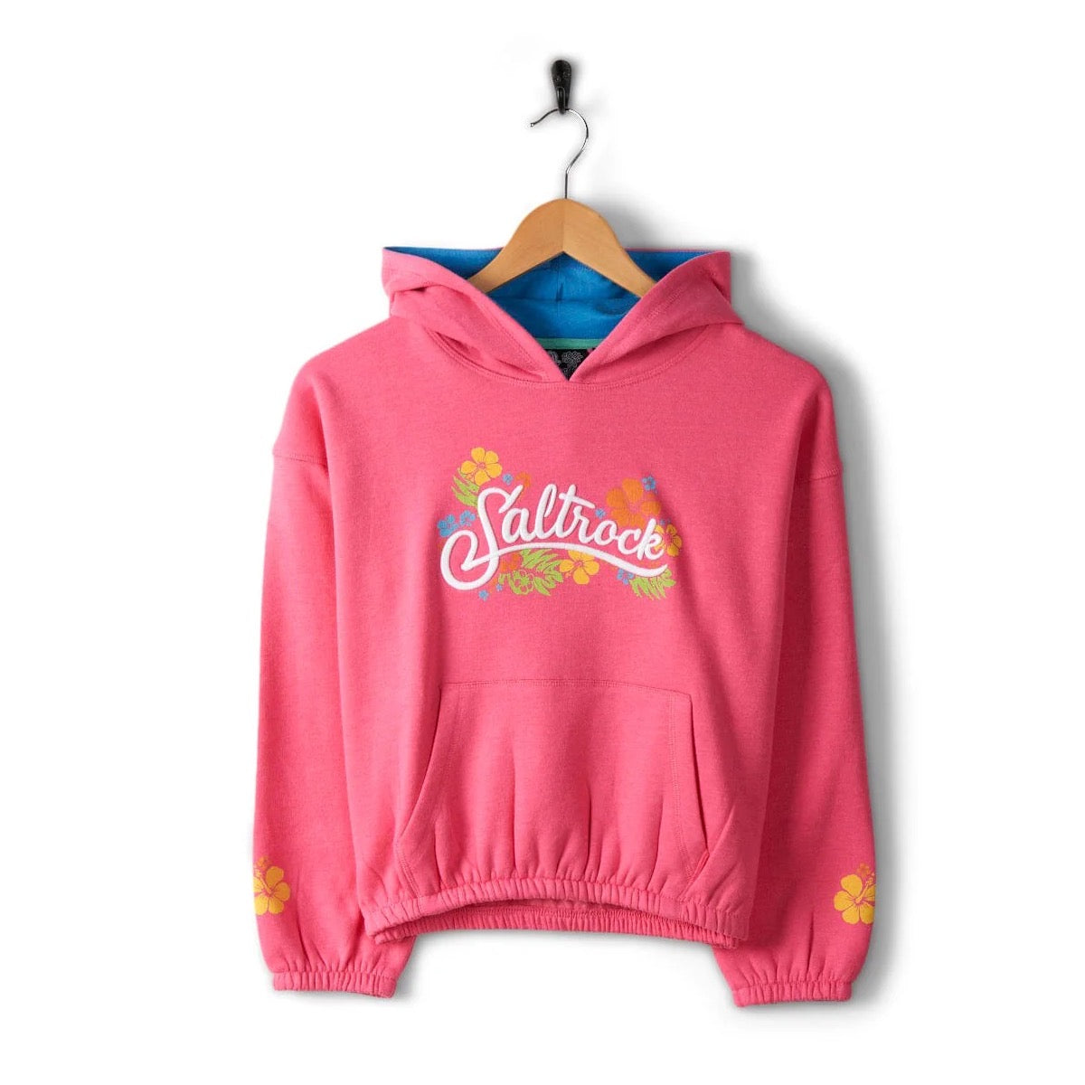 Saltrock Girls Tropic Hoodie Pink Clothing 7/8YRS / Pink,9/10YRS / Pink,11/12YRS / Pink,13YRS / Pink