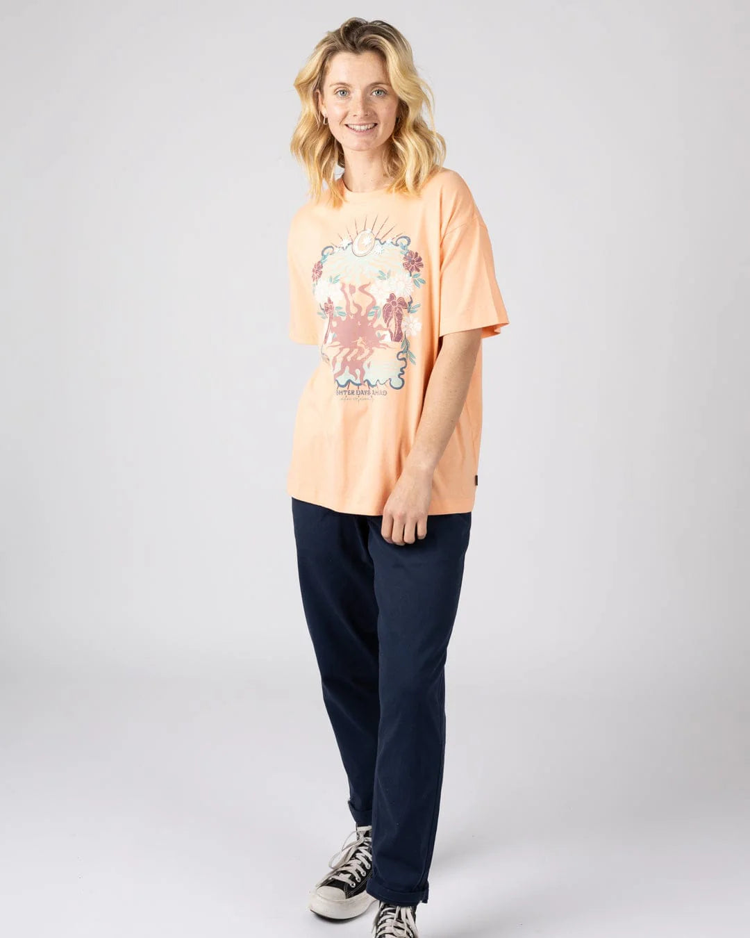 Saltrock Womens Better Days T-Shirt Tsf22401013 Apricot Clothing XS / Apricot,S / Apricot,M / Apricot,L / Apricot