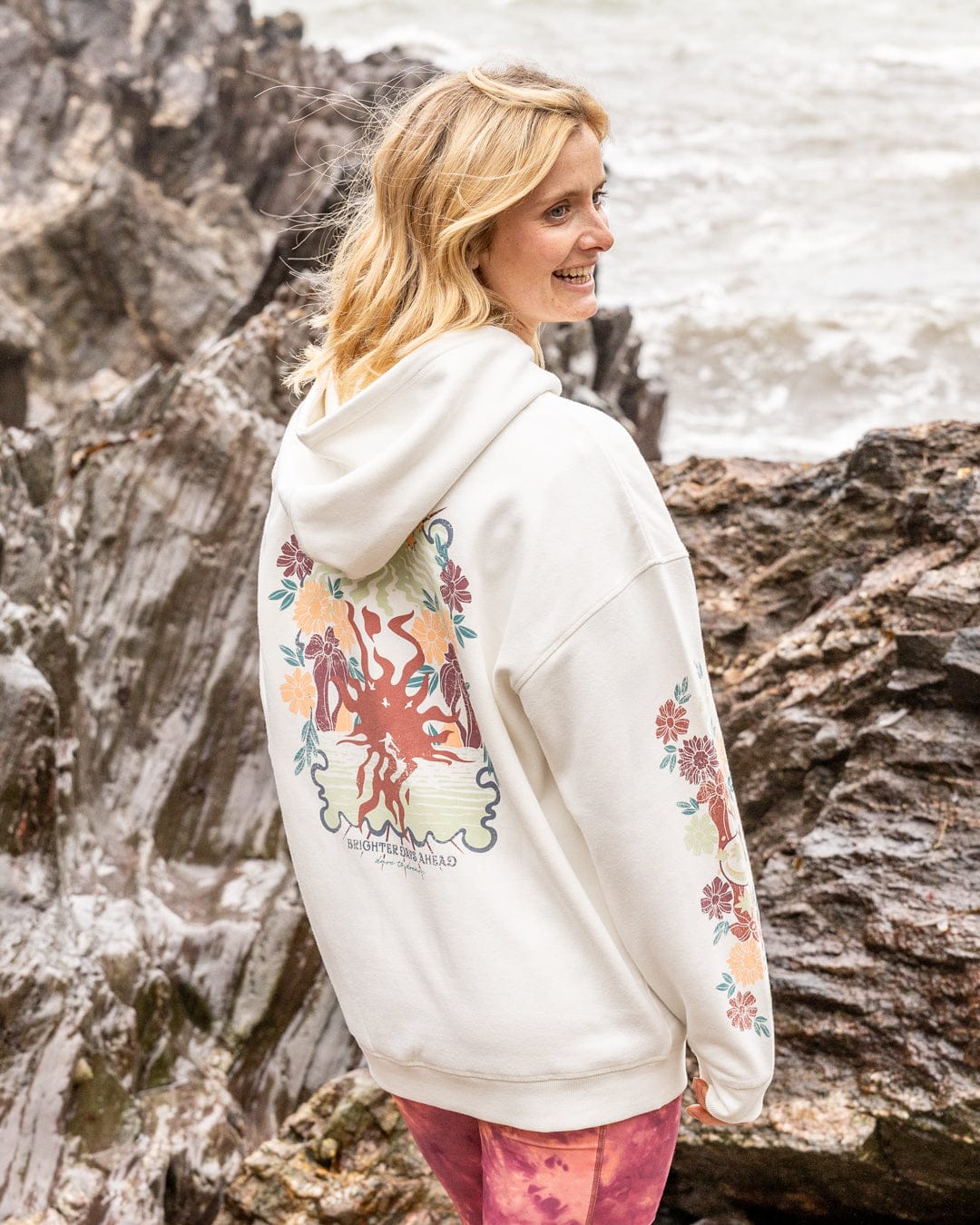 Saltrock Womens Better Days Hoodie Hwb22401006 Cream Clothing XS / Cream,S / Cream,M / Cream,L / Cream