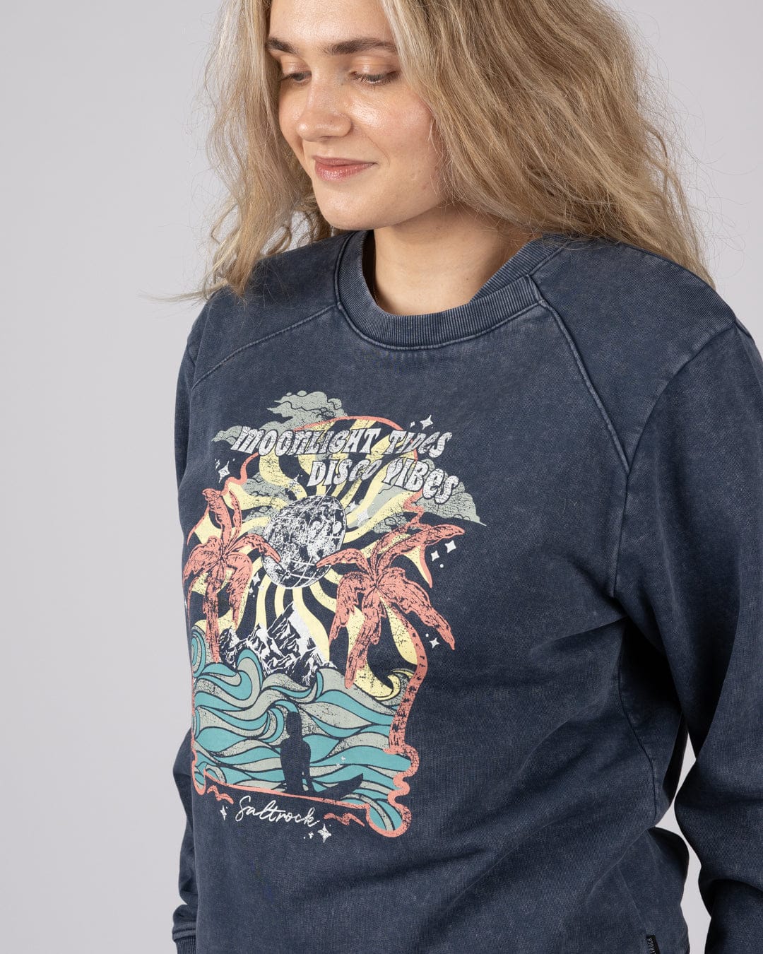 Saltrock Womens Last Light Crew Sweatshirt Lwf22601077 Navy Clothing XS / Navy,S / Navy,M / Navy,L / Navy