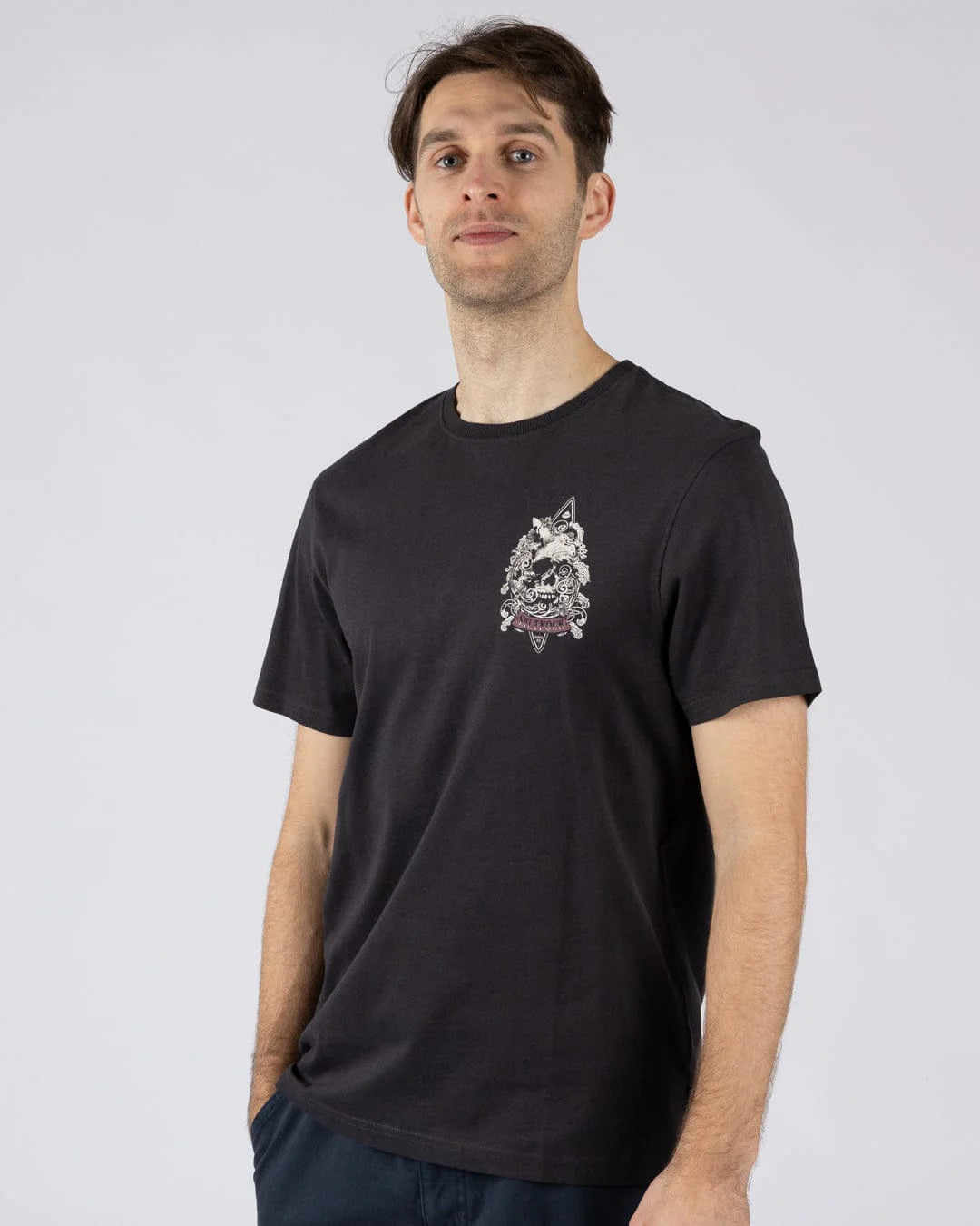 Saltrock Mens Dark Water T-Shirt Tsb12601094 Dark Grey Clothing S / Charcoal,M / Charcoal,L / Charcoal,XL / Charcoal,XXL / Charcoal