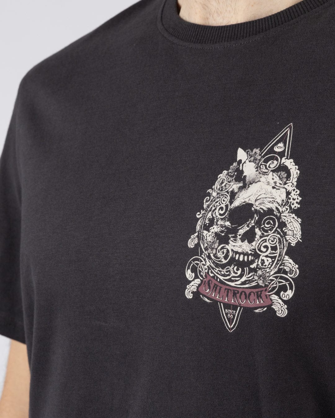 Saltrock Mens Dark Water T-Shirt Tsb12601094 Dark Grey Clothing S / Charcoal,M / Charcoal,L / Charcoal,XL / Charcoal,XXL / Charcoal