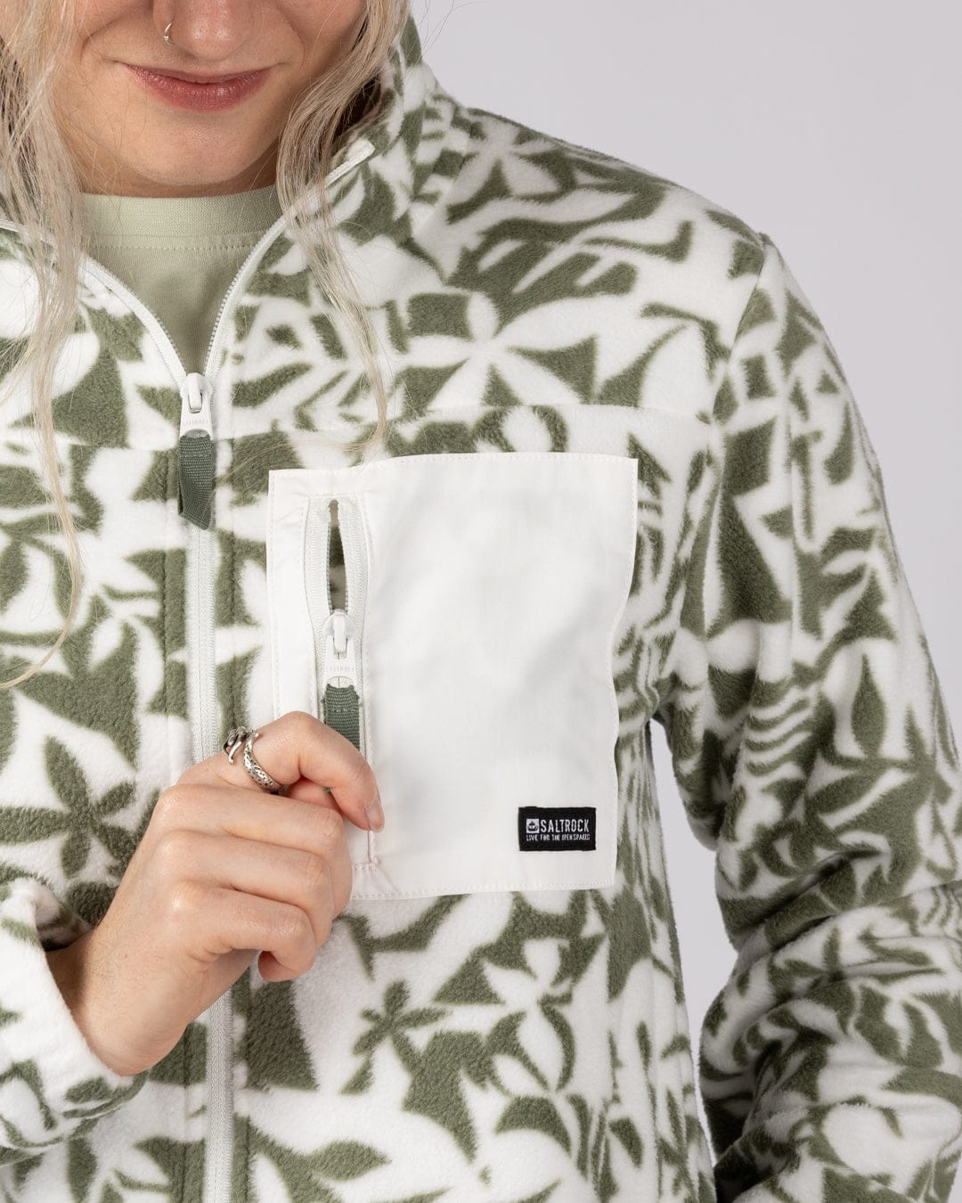 Saltrock Womens Balance Fleece Lmx25501050 Sage Clothing XS / Sage,S / Sage,M / Sage,L / Sage