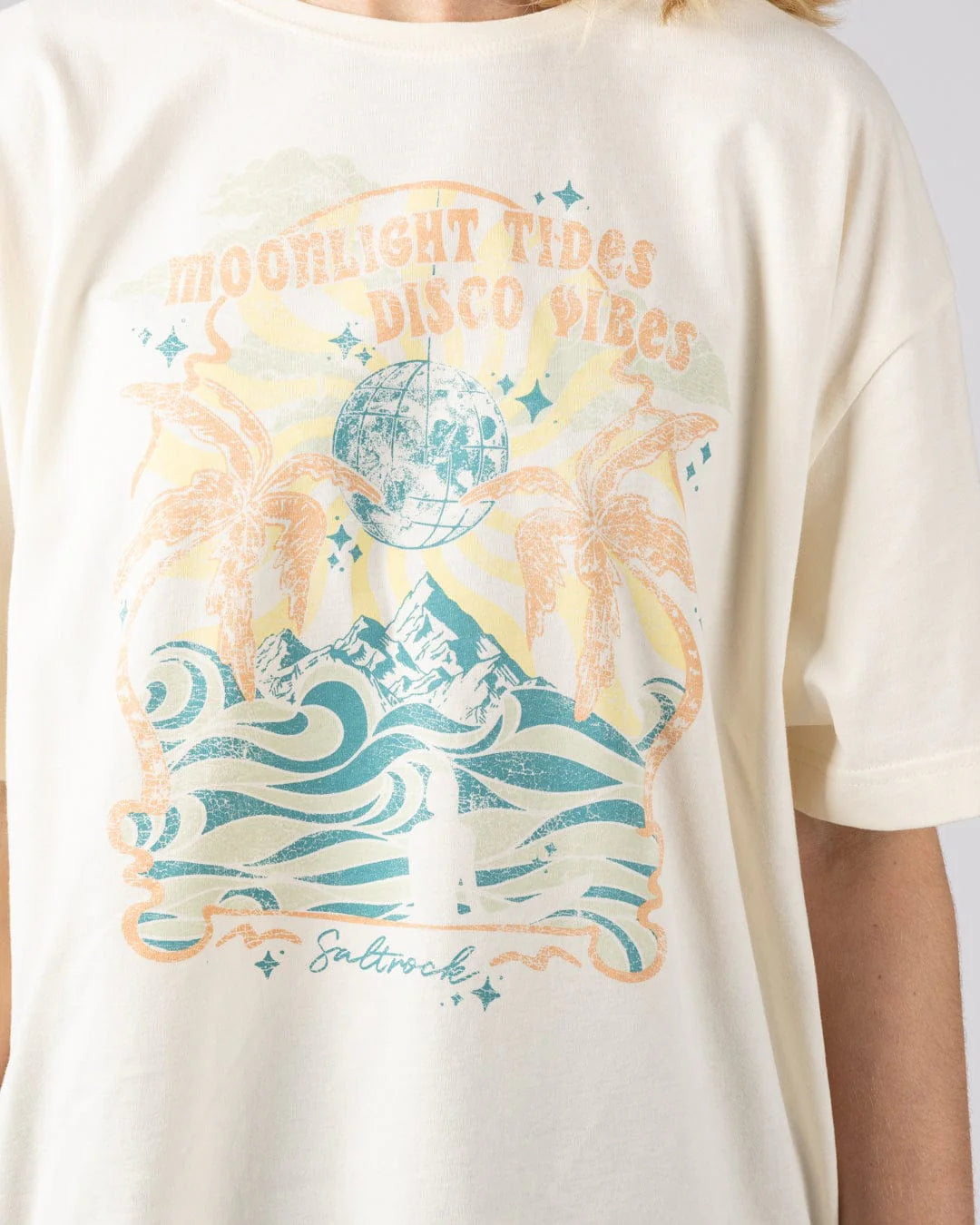 Saltrock Womens Last Light T-Shirt Tsf22601076 Cream Clothing XS / Cream,S / Cream,M / Cream,L / Cream