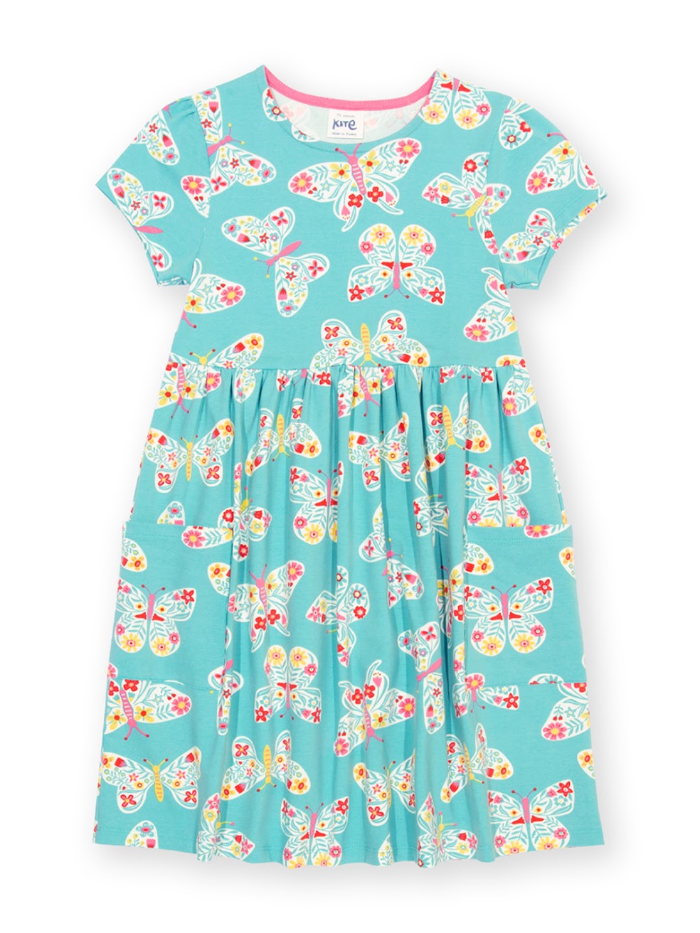 Kite Flutterby Dress F648 Aqua Clothing 3YRS / Aqua,4YRS / Aqua,5YRS / Aqua,6YRS / Aqua