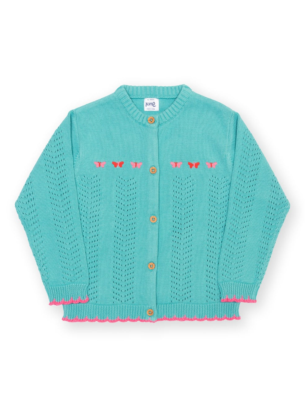 Kite Flutterby Cardigan F527 Aqua Clothing 12-18M / Aqua,18-24M/2Y / Aqua,3YRS / Aqua,4YRS / Aqua,5YRS / Aqua,6YRS / Aqua,8YRS / Aqua