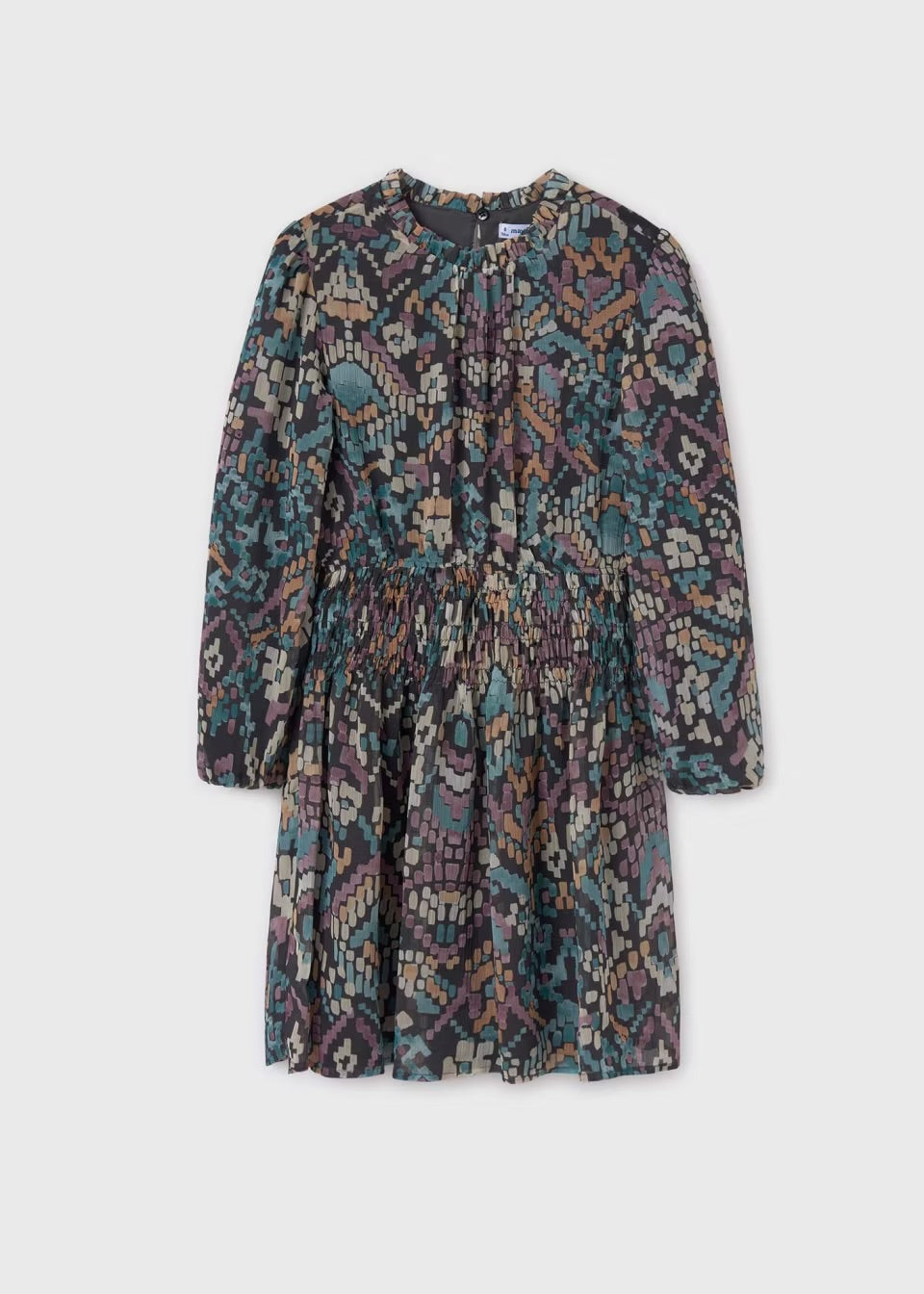 Mayoral Older Girls Dress 7981 Charcoal Blue Clothing 10YRS / Charcoal,12YRS / Charcoal,14YRS / Charcoal