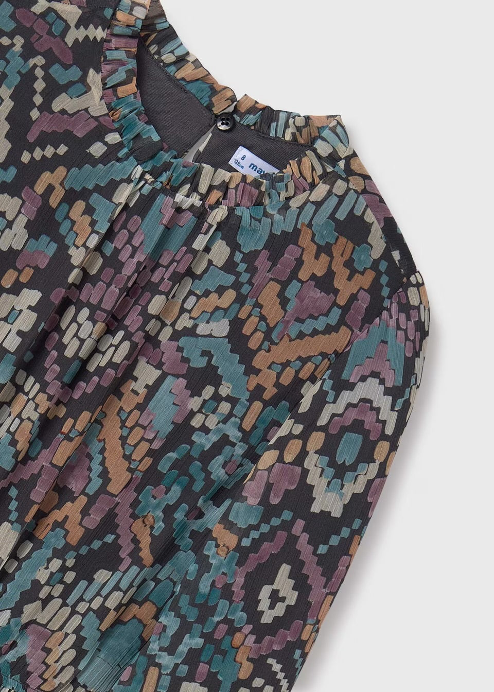 Mayoral Older Girls Dress 7981 Charcoal Blue Clothing 10YRS / Charcoal,12YRS / Charcoal,14YRS / Charcoal