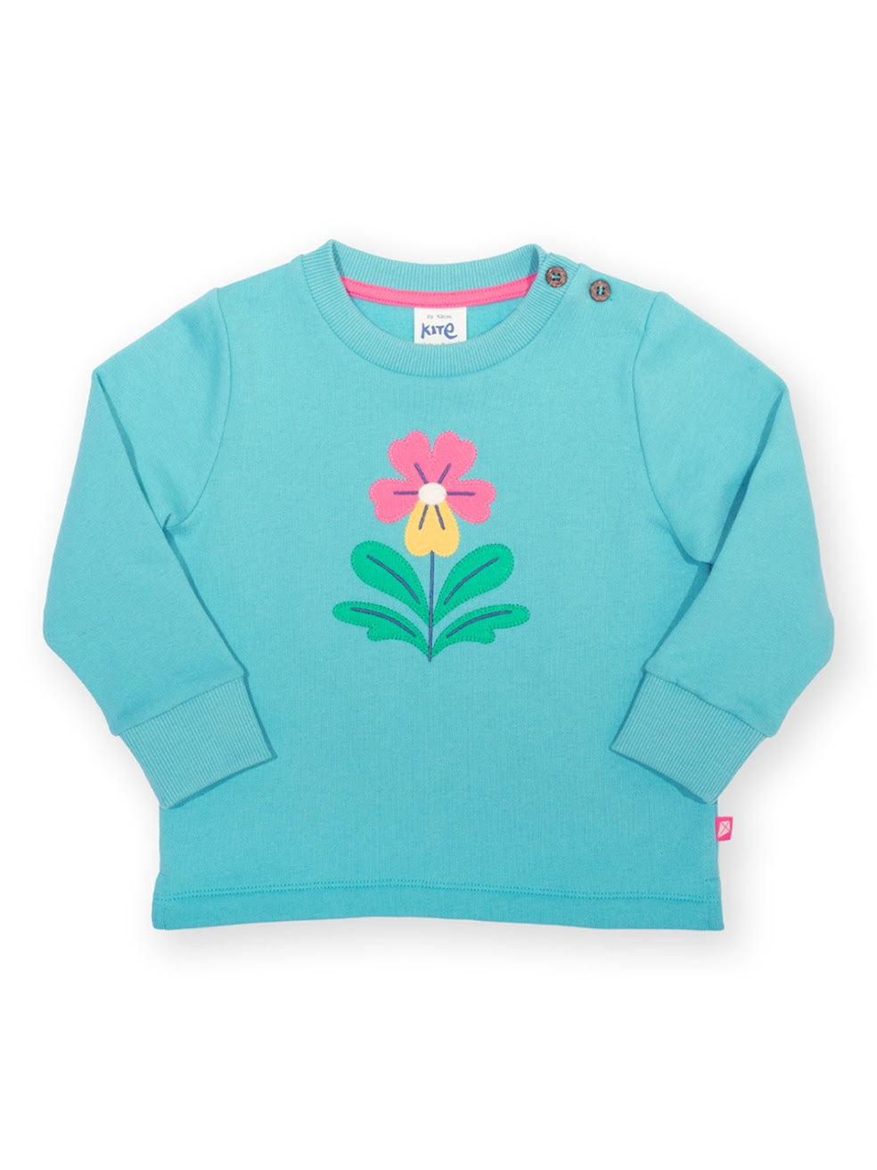 Kite Pansy Sweatshirt F139 Clothing 3YRS / Aqua,4YRS / Aqua,5YRS / Aqua,6YRS / Aqua