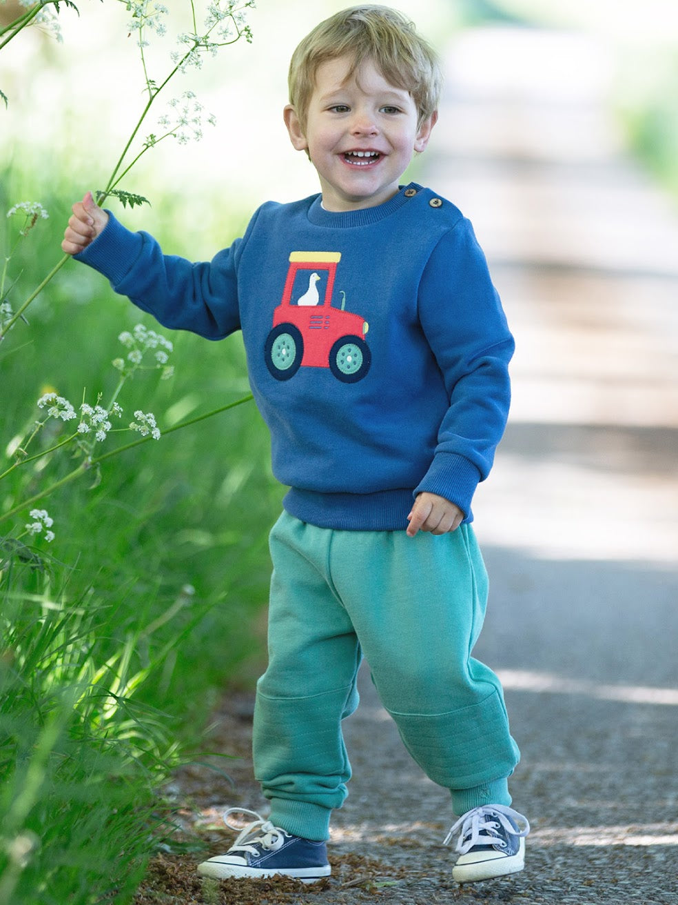 Kite Farmer Duck Infant Sweatshirt 9868 Clothing 6-9M / Indigo,9-12M / Indigo,12-18M / Indigo,18-24M/2Y / Indigo,3YRS / Indigo,4YRS / Indigo