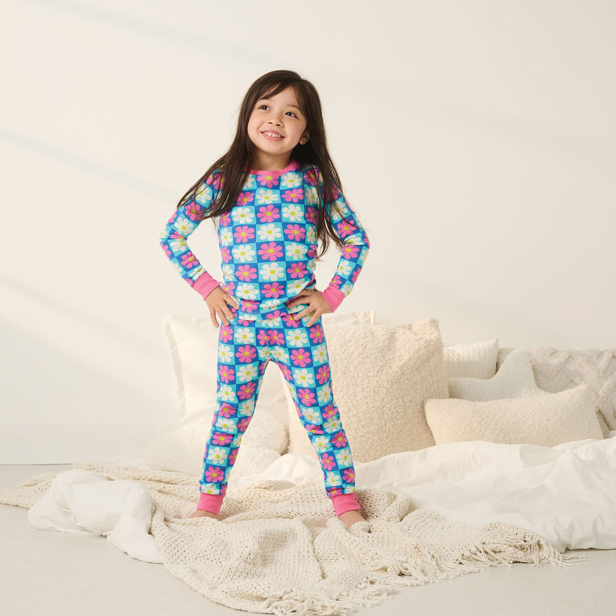 Hatley Check Daisy Pj Set F24pdk204o Clothing 4YRS / Multi,5YRS / Multi,6YRS / Multi,7YRS / Multi,8YRS / Multi,10YRS / Multi