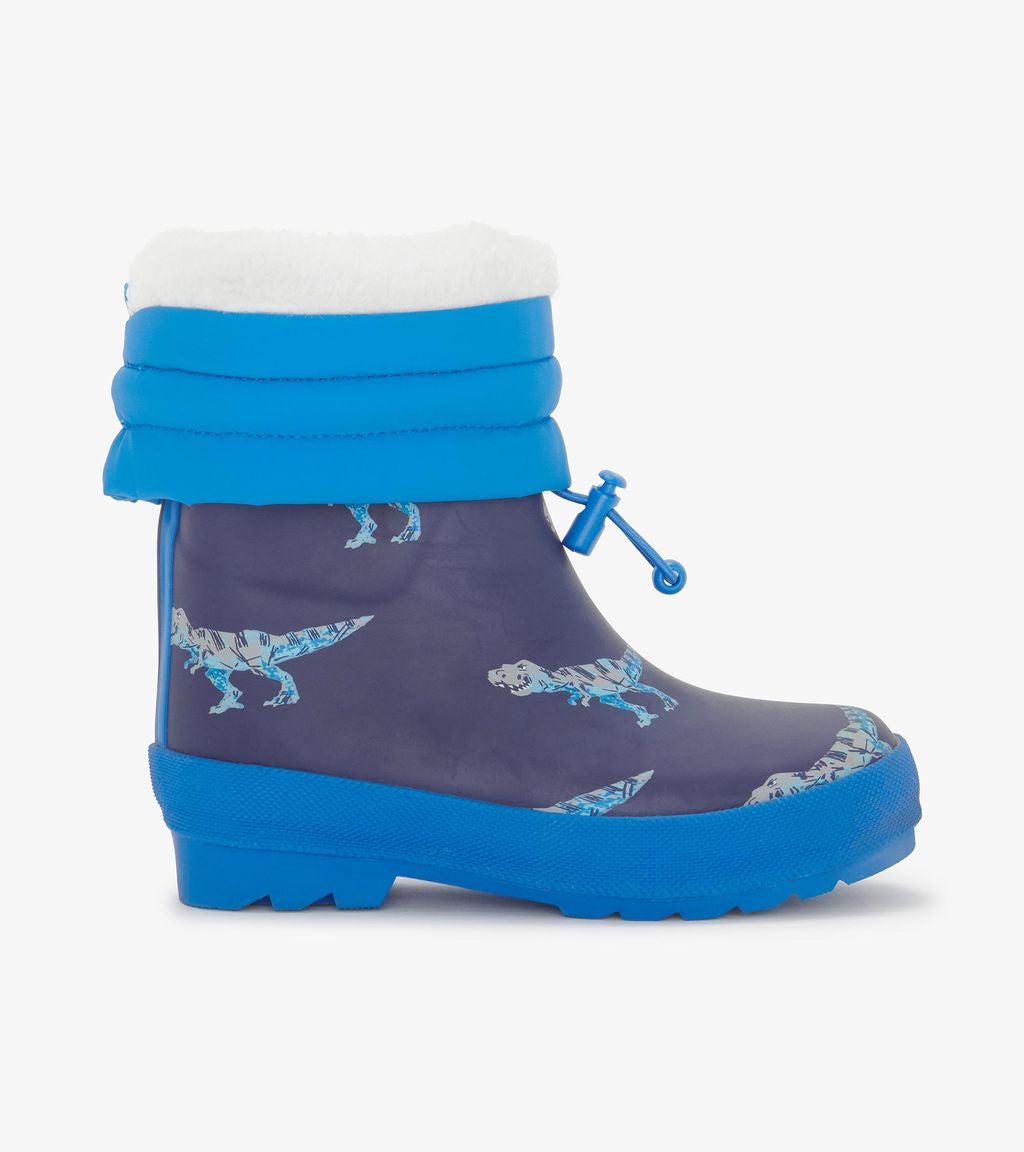 Hatley T-Rex Sherpa Lined Wellingtons F24trk1569 Footwear UK8 INFANT / Blue,UK9 KIDS / Blue,UK10 KIDS / Blue,UK11 KIDS / Blue,UK12 KIDS / Blue,UK13 KIDS / Blue,UK1 KIDS / Blue