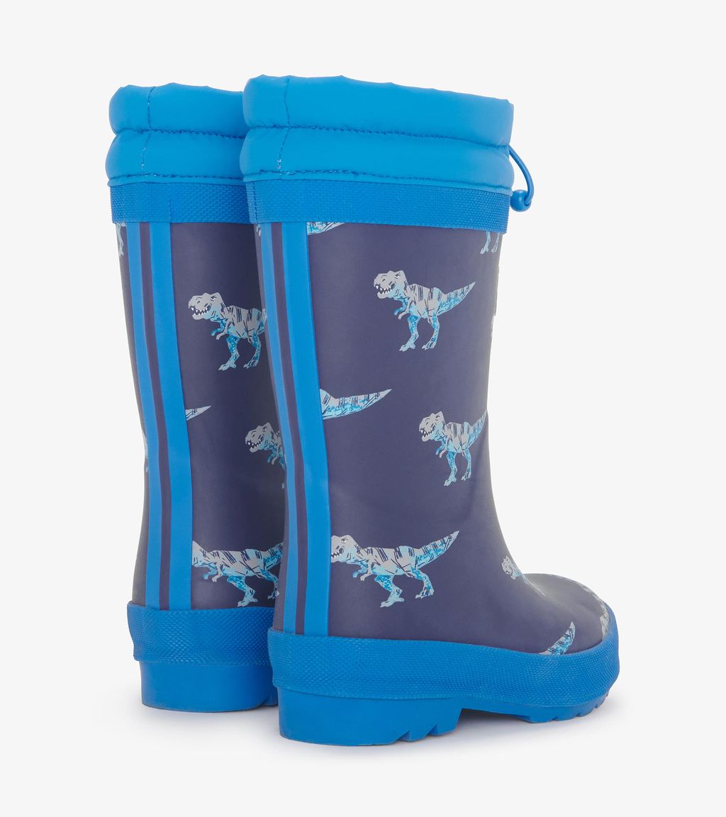 Hatley T-Rex Sherpa Lined Wellingtons F24trk1569 Footwear UK8 INFANT / Blue,UK9 KIDS / Blue,UK10 KIDS / Blue,UK11 KIDS / Blue,UK12 KIDS / Blue,UK13 KIDS / Blue,UK1 KIDS / Blue