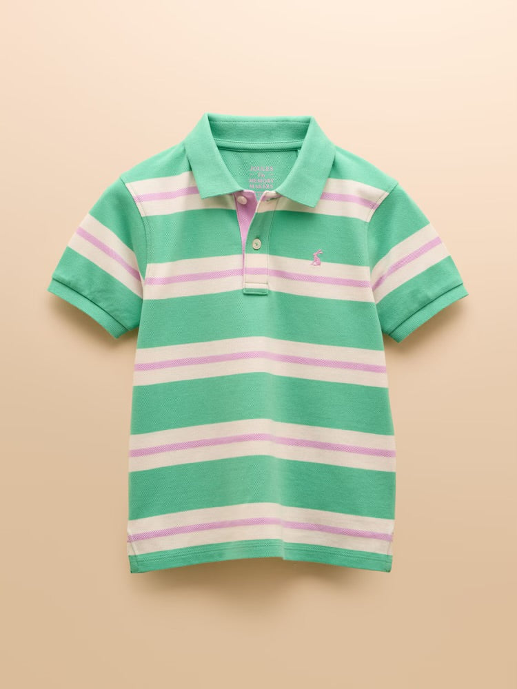 Joules Boys Filbert Polo Shirt E55793 Green Stripe Clothing 5YRS / Green,6YRS / Green,8YRS / Green,10YRS / Green,12YRS / Green