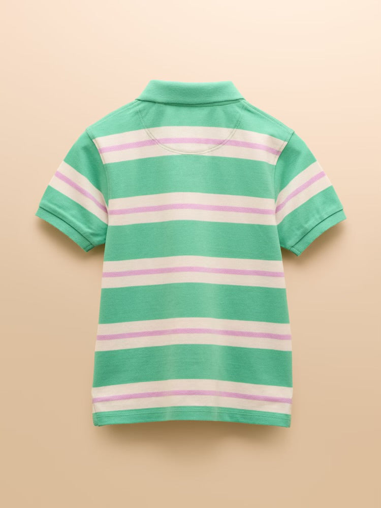 Joules Boys Filbert Polo Shirt E55793 Green Stripe Clothing 5YRS / Green,6YRS / Green,8YRS / Green,10YRS / Green,12YRS / Green