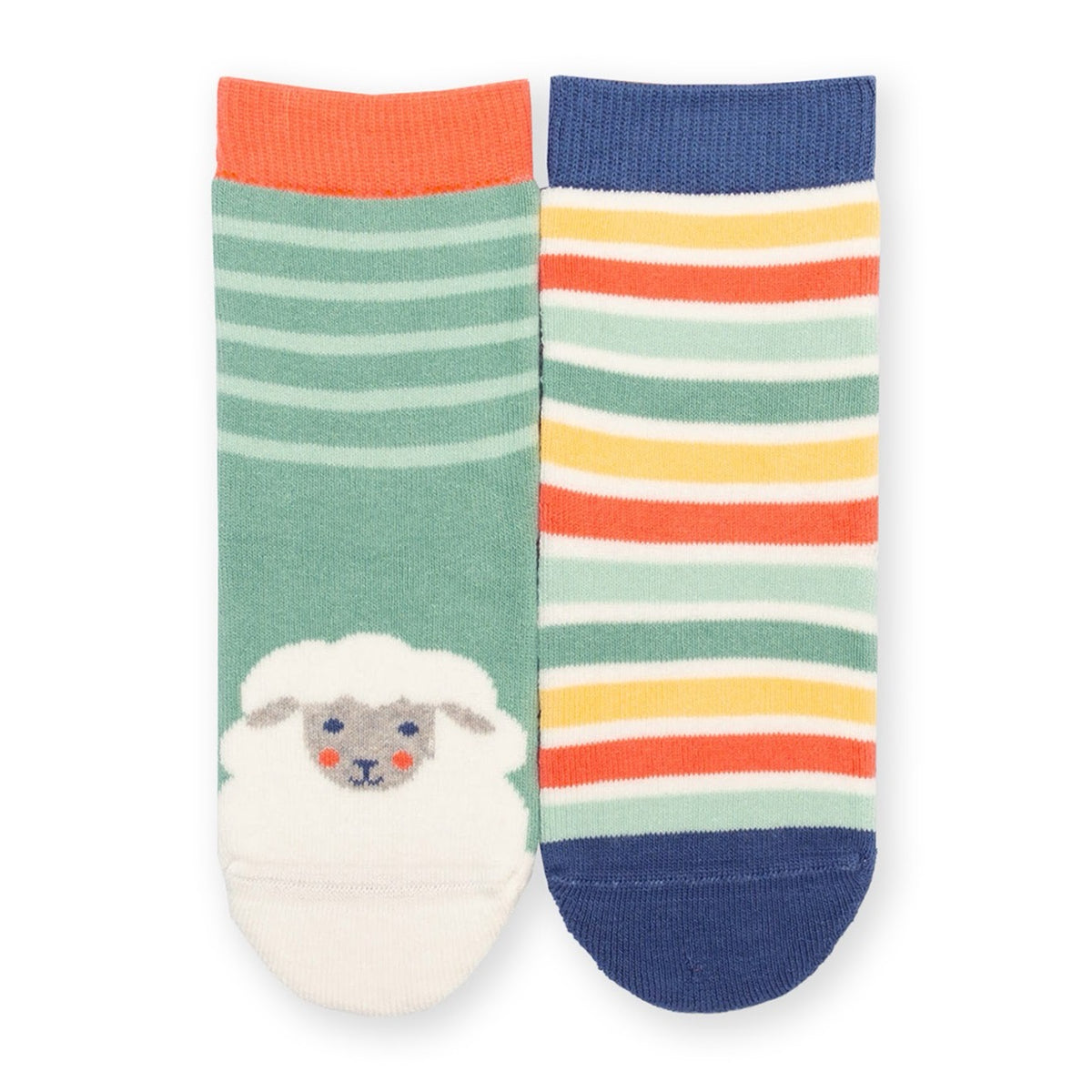 Kite 2 Pack Baa Baa Grippy Socks 4613 Sage Clothing 0-6M / Sage,6-12M / Sage,12-24M / Sage,2-3YRS / Sage