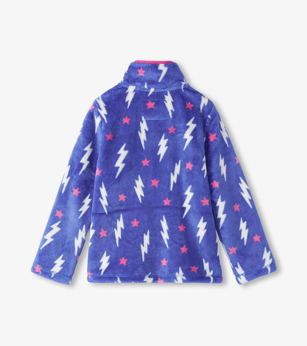 Hatley Lightening Bolts Fuzzy Fleece F24lrk240 Clothing 3YRS / Blue,4YRS / Blue,5YRS / Blue,6YRS / Blue,7YRS / Blue,8YRS / Blue,10YRS / Blue,12YRS / Blue