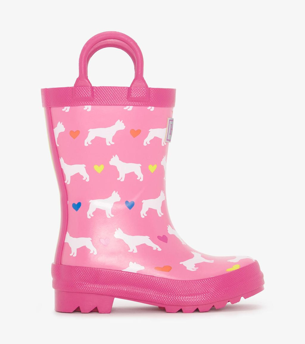 Hatley Pink Bulldogs Pre-School Wellingtons F24fbt1577 Footwear UK5 INFANT / Pink,UK6 INFANT / Pink,UK7 INFANT / Pink,UK8 INFANT / Pink,UK9 KIDS / Pink