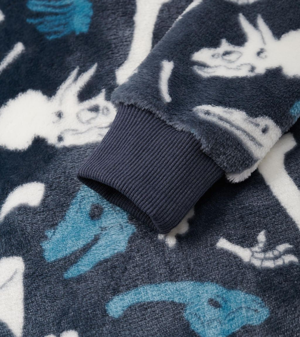 Hatley Dino Fossils Fuzzy Fleece F24dfk1823 Clothing 2YRS / Blue,3YRS / Blue,4YRS / Blue,5YRS / Blue,6YRS / Blue,7YRS / Blue,8YRS / Blue