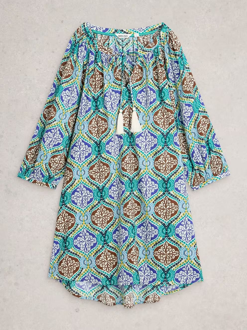 White Stuff Womens Lottie  Beach Cover Up 445818 Green Multi Clothing S / Multi,M / Multi,L / Multi,XL / Multi