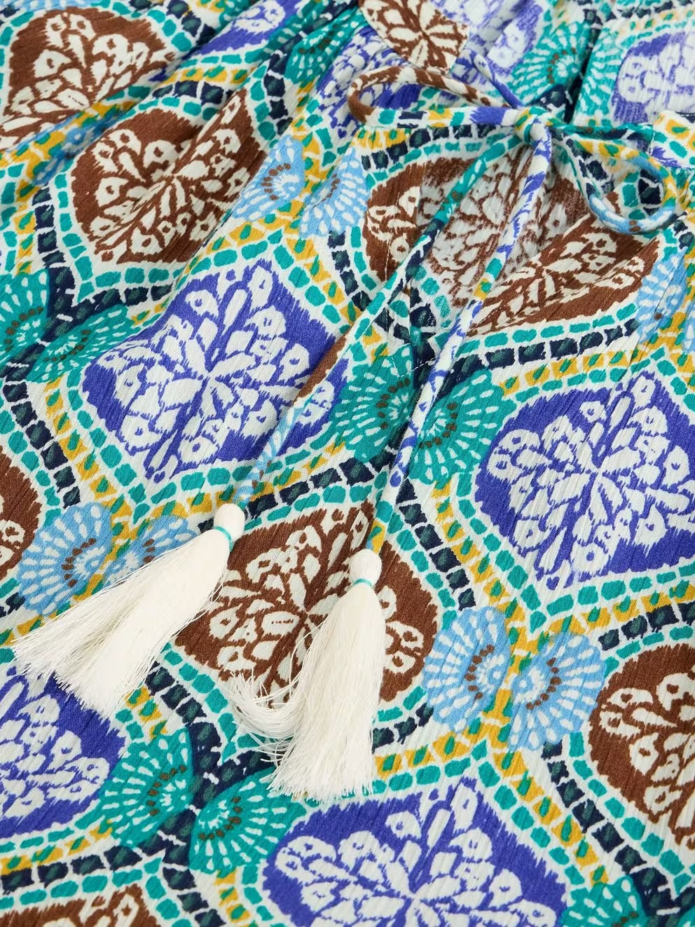 White Stuff Womens Lottie  Beach Cover Up 445818 Green Multi Clothing S / Multi,M / Multi,L / Multi,XL / Multi