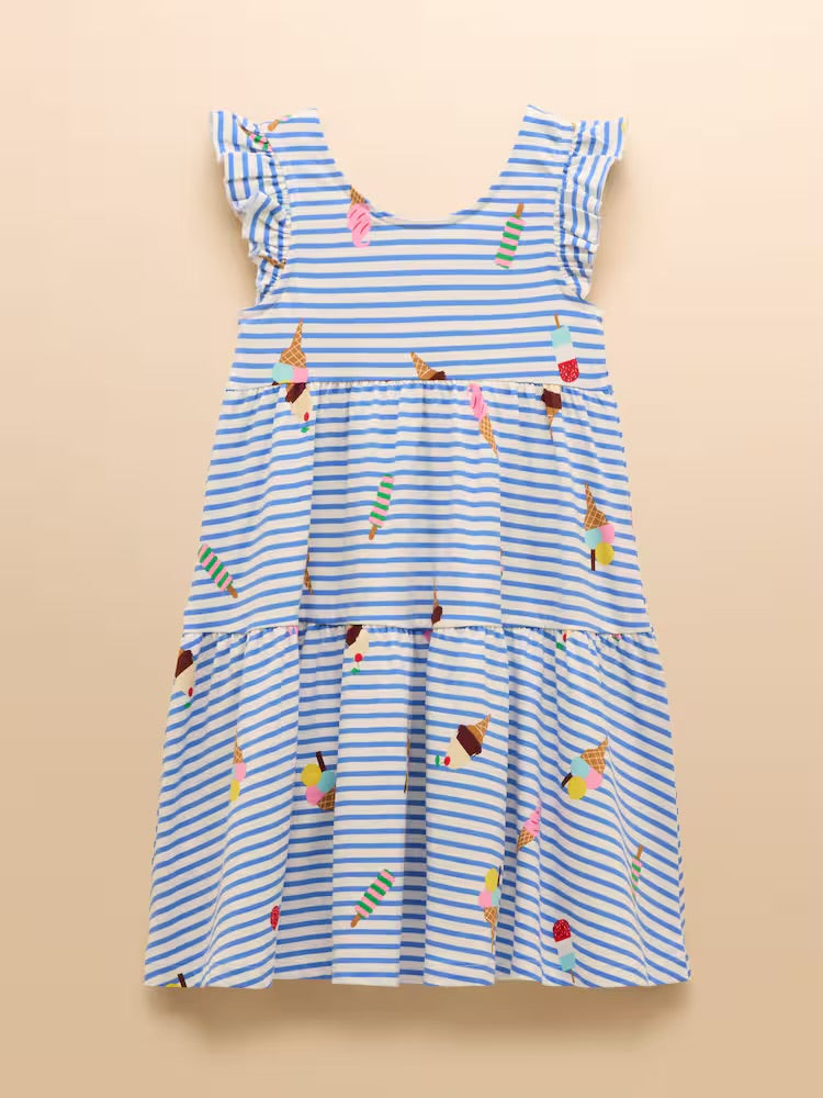Joules Girls Butterfly Ice Cream Dress E96235 Clothing 4YRS / Blue,5YRS / Blue,7YRS / Blue,8YRS / Blue,9YRS / Blue