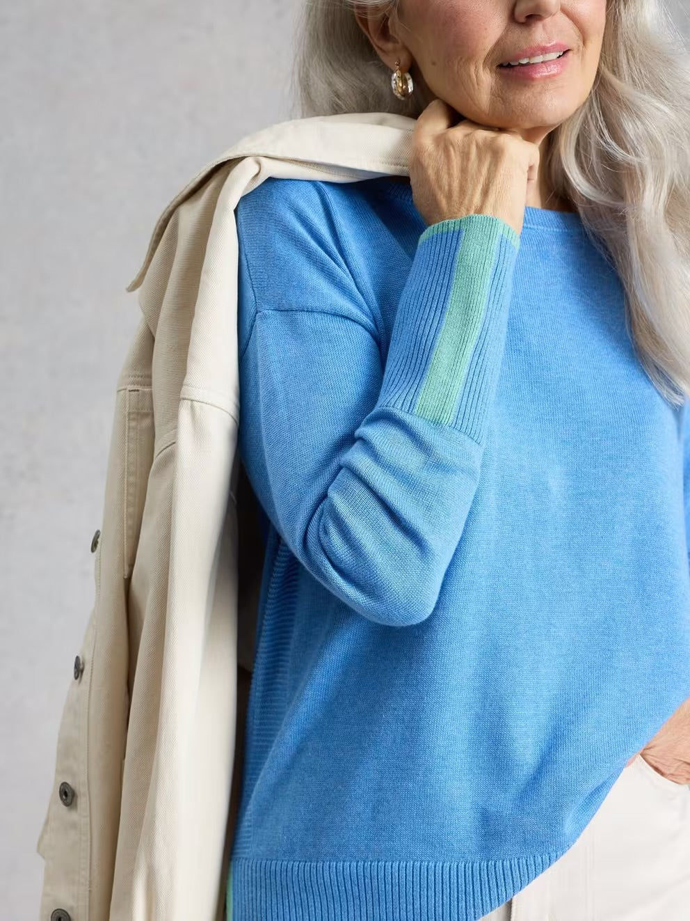 White Stuff Womens Olive Jumper 445896 Sky Blue Clothing UK8 / Sky Blue,UK10 / Sky Blue,UK12 / Sky Blue,UK14 / Sky Blue,UK16 / Sky Blue,UK18 / Sky Blue