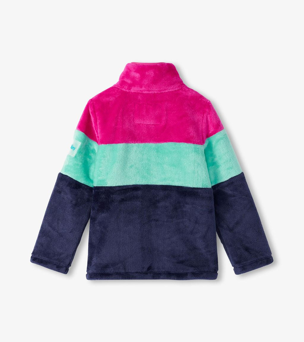 Hatley Colourblock Fuzzy Fleece F24cbk1847 Pink Clothing 5YRS / Multi,6YRS / Multi,7YRS / Multi,8YRS / Multi,10YRS / Multi,12YRS / Multi