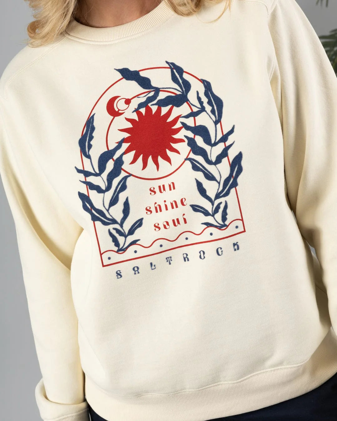 Saltrock Womens Sunshine Soul Sweatshirt Lwf22501060 Clothing XS ADULT / Cream,SMALL ADULT / Cream,MEDIUM ADULT / Cream,LARGE ADULT / Cream