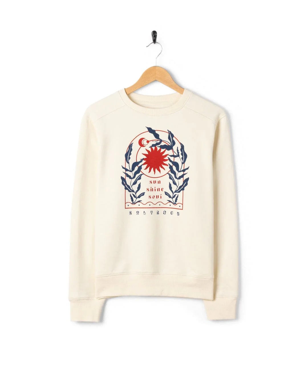 Saltrock Womens Sunshine Soul Sweatshirt Lwf22501060 Clothing XS ADULT / Cream,SMALL ADULT / Cream,MEDIUM ADULT / Cream,LARGE ADULT / Cream