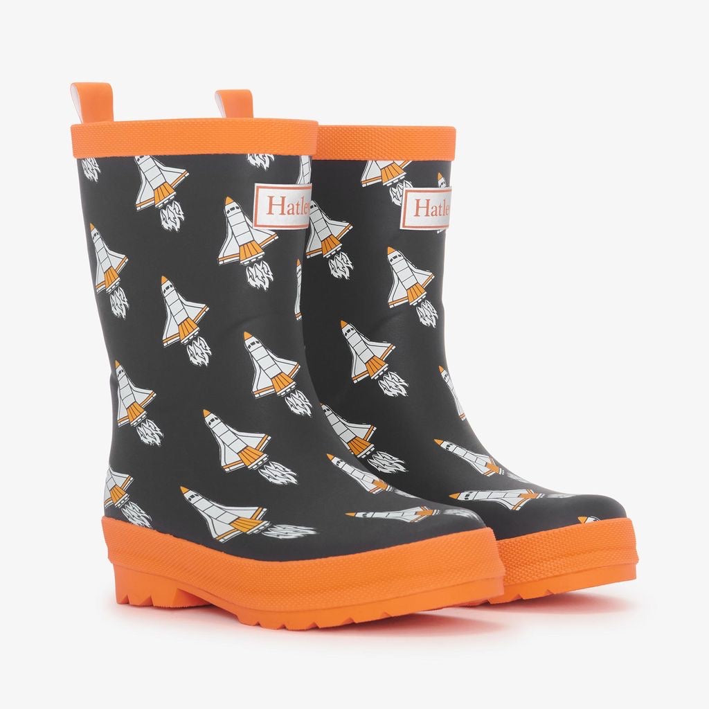 Hatley Space Shuttle Wellingtons F24ssk1367 Footwear UK6 INFANT / Multi,UK7 INFANT / Multi,UK8 INFANT / Multi,UK9 KIDS / Multi,UK10 KIDS / Multi,UK11 KIDS / Multi,UK12 KIDS / Multi,UK13 KIDS / Multi,UK1 KIDS / Multi