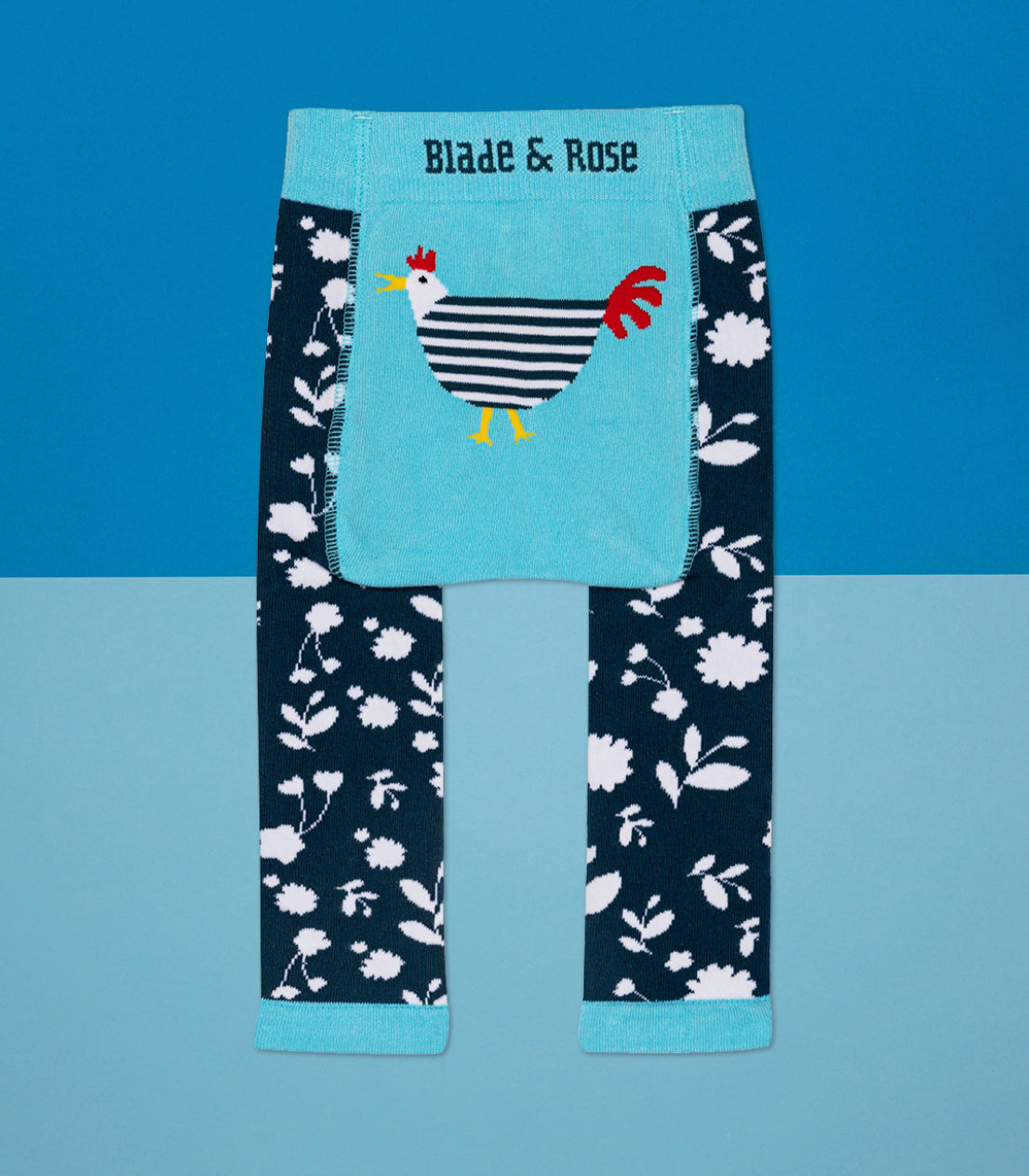 Blade &amp; Rose Stella Hen Knitted Leggings Clothing 0-6M / Blue,6-12M / Blue,12-24M / Blue