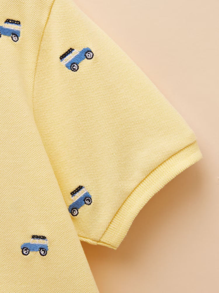 Joules Boys Woody Polo Shirt E55792 Yellow Clothing 4YRS / Yellow,5YRS / Yellow,6YRS / Yellow,8YRS / Yellow