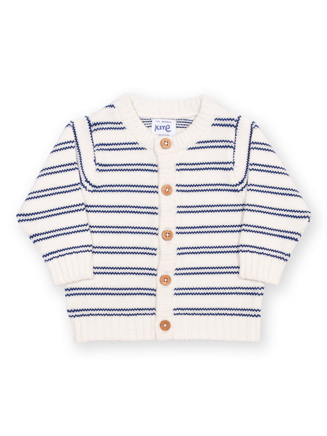 Kite My First Cardi 8870 Cream Navy Stripe Clothing 0-3M / Cream,3-6M / Cream,6-9M / Cream,9-12M / Cream