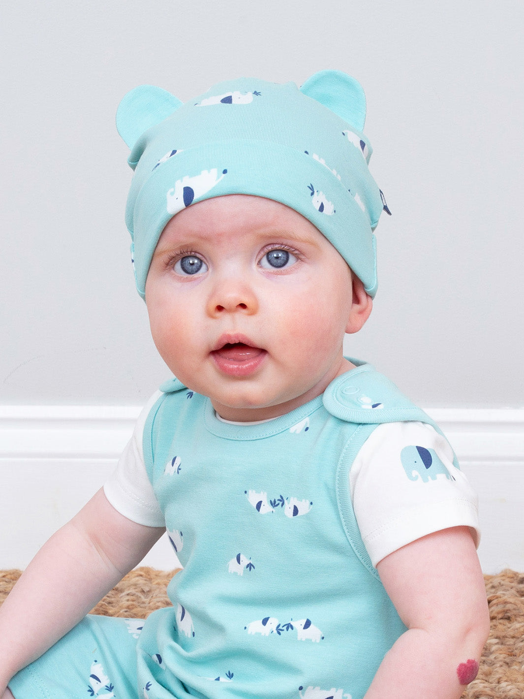 Kite Ele Time Dungaree Set 8978 Clothing 0-3M / Aqua,3-6M / Aqua,6-9M / Aqua,9-12M / Aqua