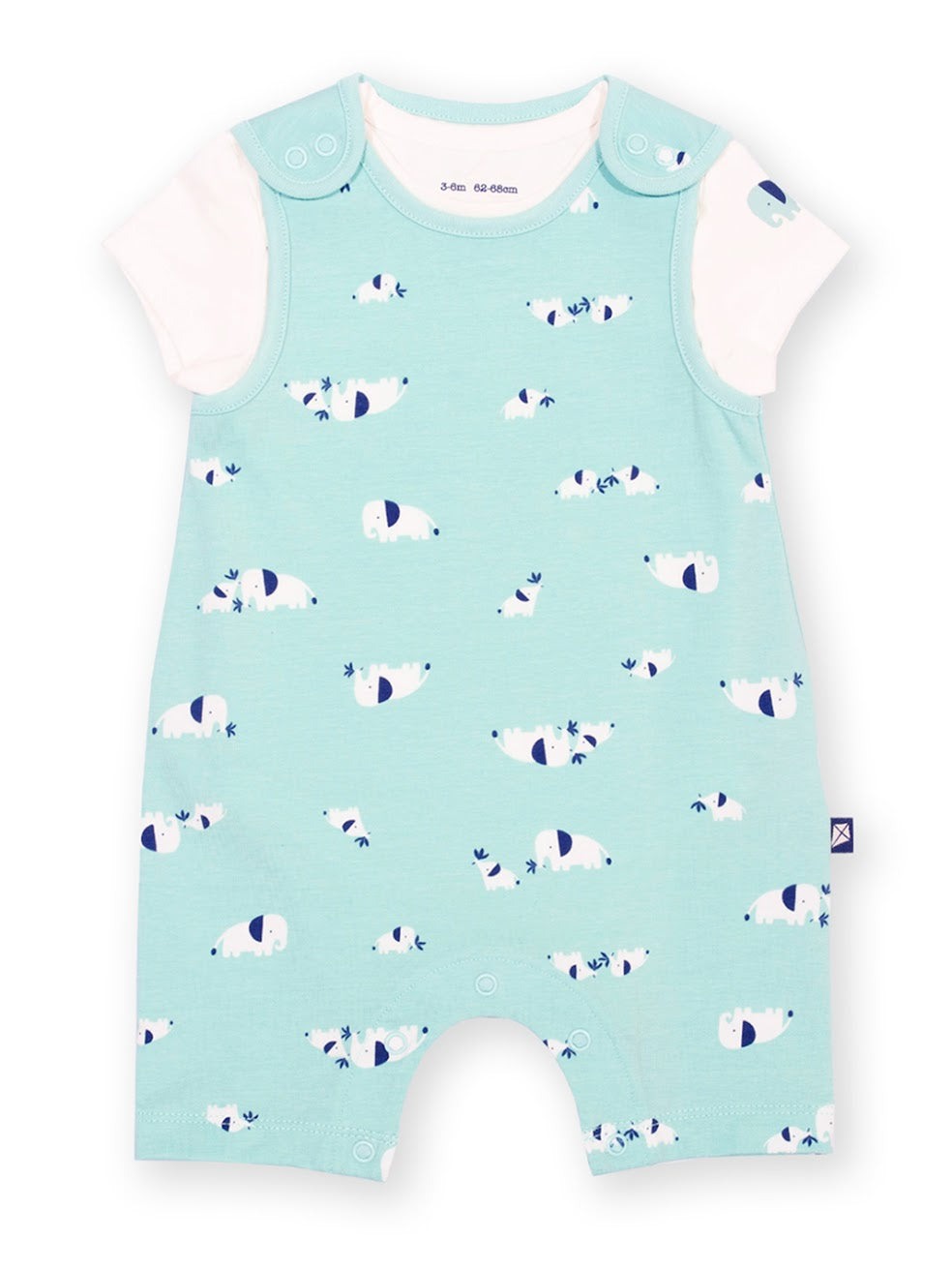 Kite Ele Time Dungaree Set 8978 Clothing 0-3M / Aqua,3-6M / Aqua,6-9M / Aqua,9-12M / Aqua