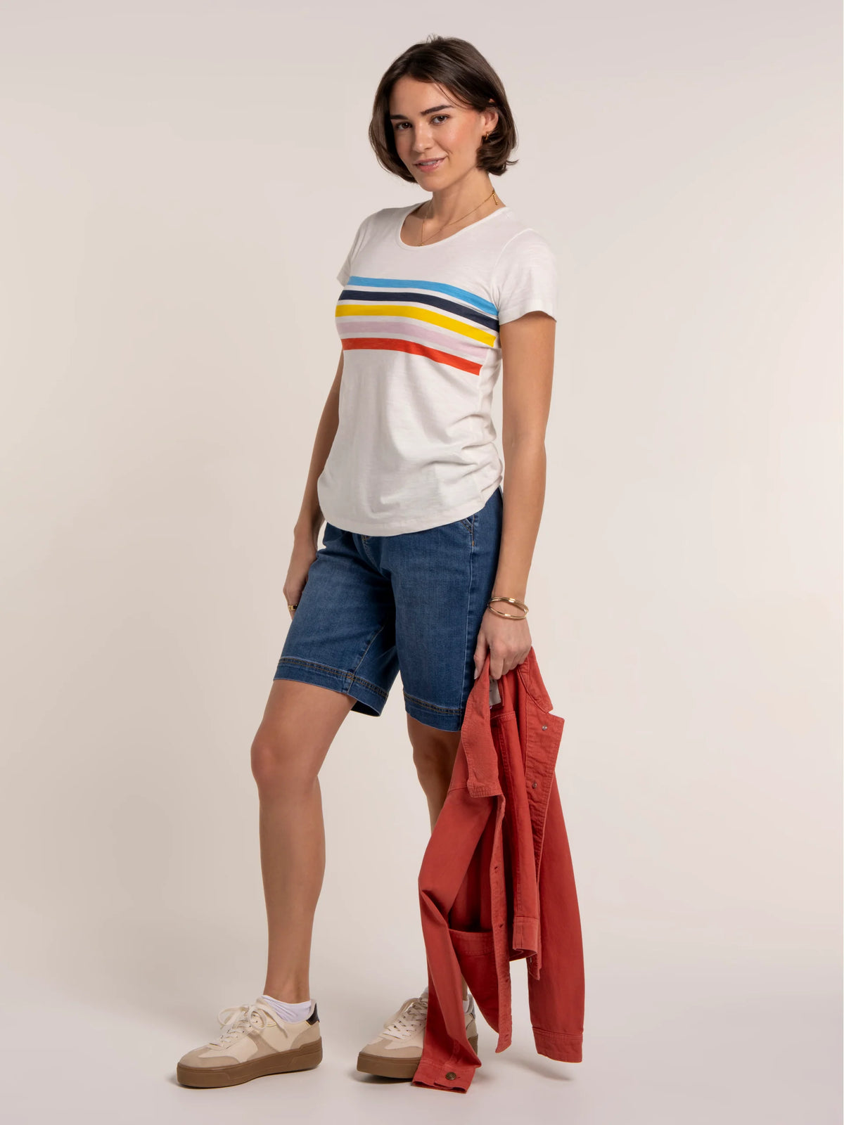 Brakeburn Womens Shore T-Shirt White Clothing UK8 / White,UK10 / White,UK12 / White,UK14 / White