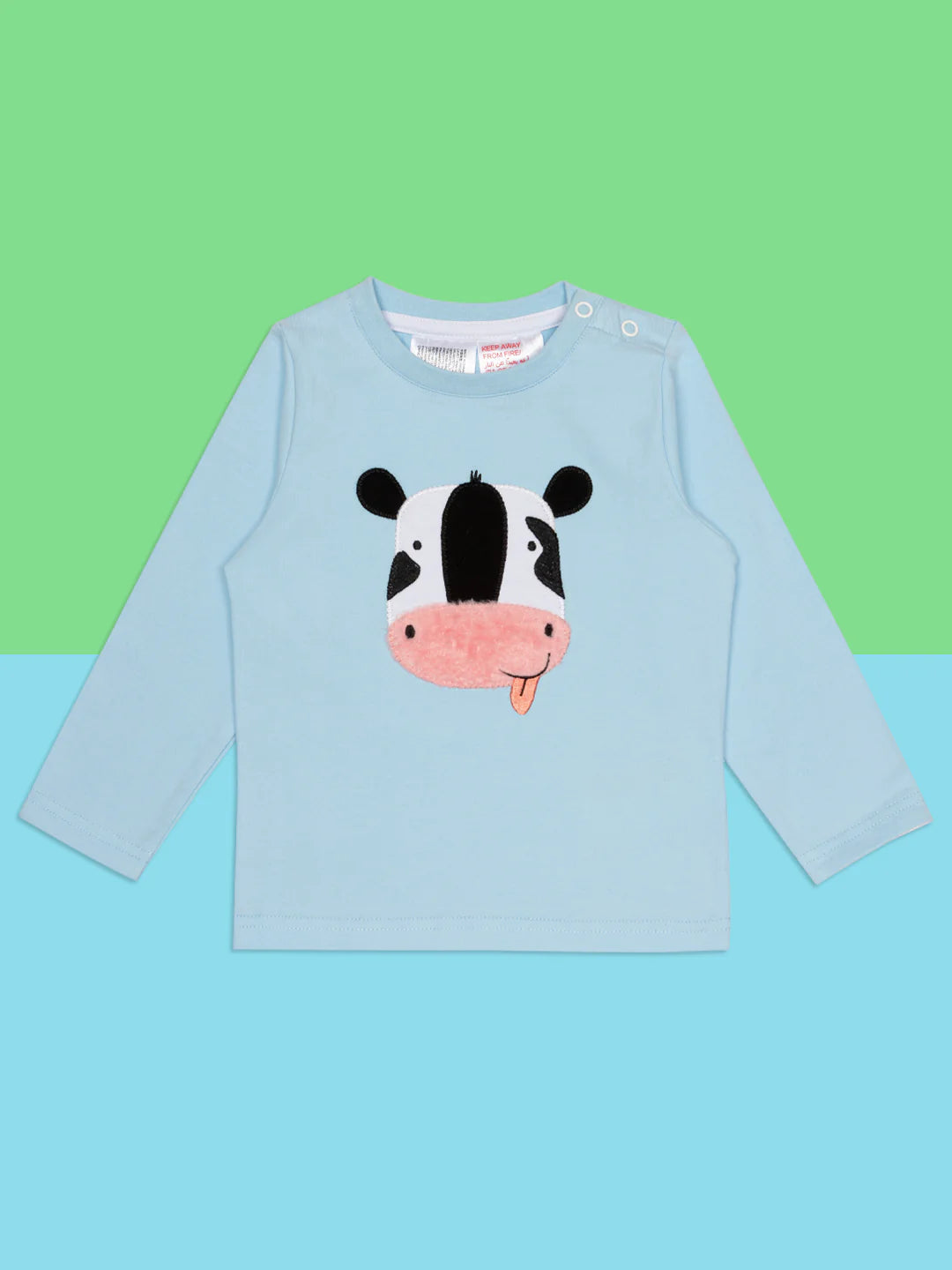 Blade &amp; Rose Bailey The Cow Infant T-Shirt Clothing 0-6M / Blue,6-12M / Blue,12-24M / Blue
