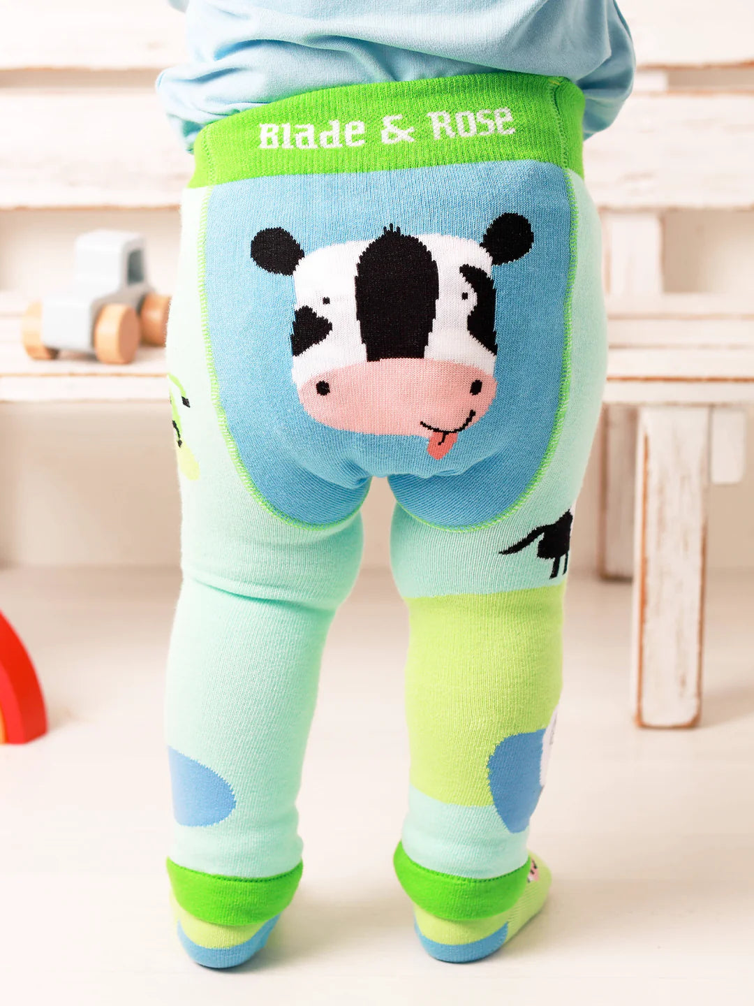 Blade &amp; Rose Bailey The Cow Knitted Leggings Clothing 0-6M / Multi,6-12M / Multi,12-24M / Multi