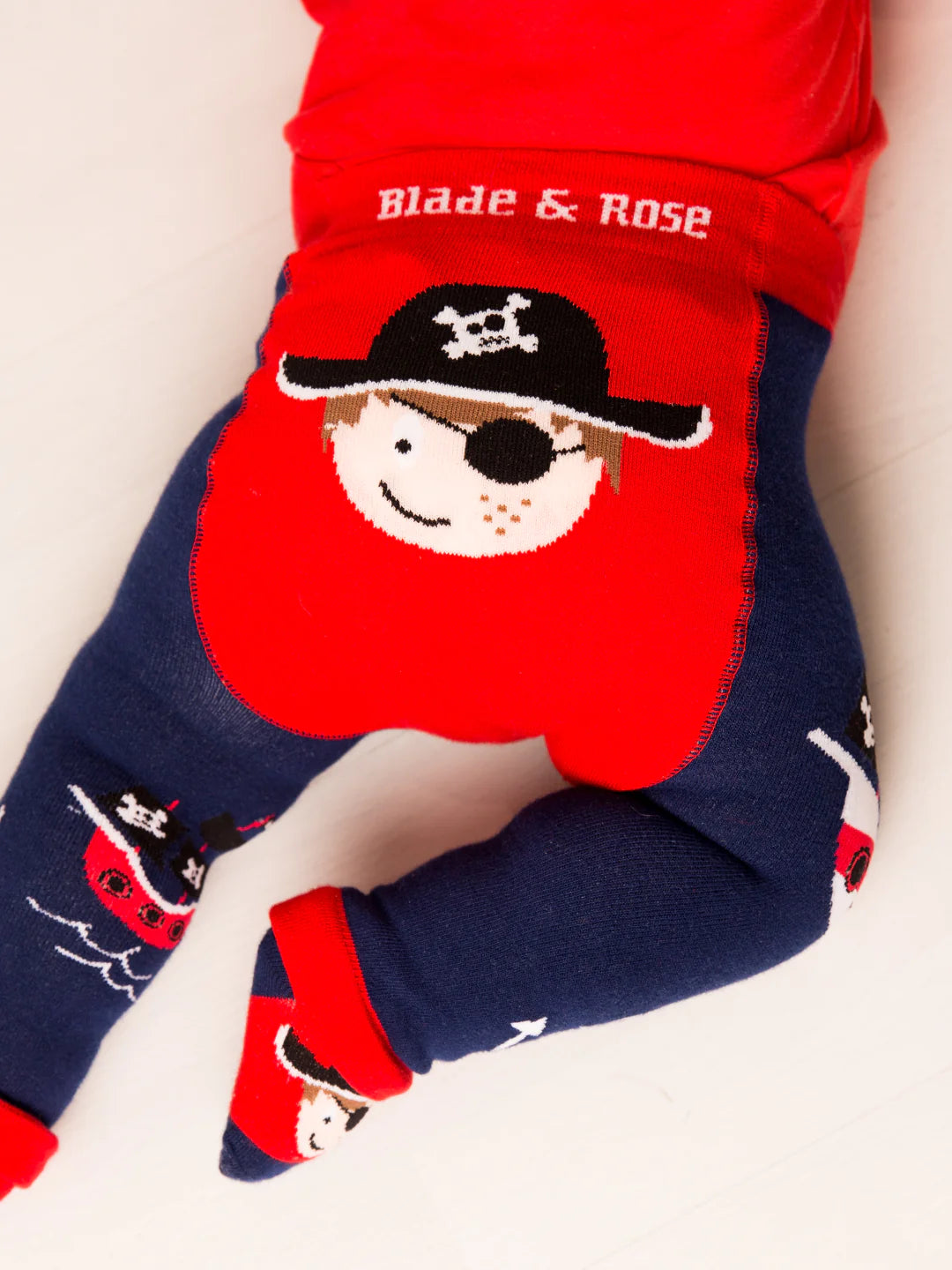 Blade &amp; Rose Tim The Pirate Knitted Leggings Clothing 0-6M / Navy,6-12M / Navy,12-24M / Navy