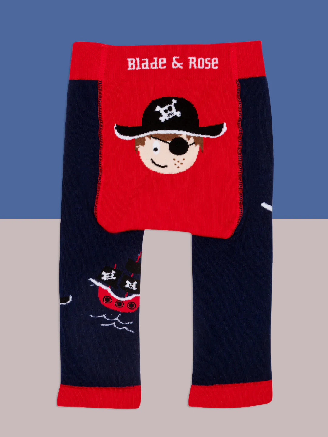 Blade &amp; Rose Tim The Pirate Knitted Leggings Clothing 0-6M / Navy,6-12M / Navy,12-24M / Navy