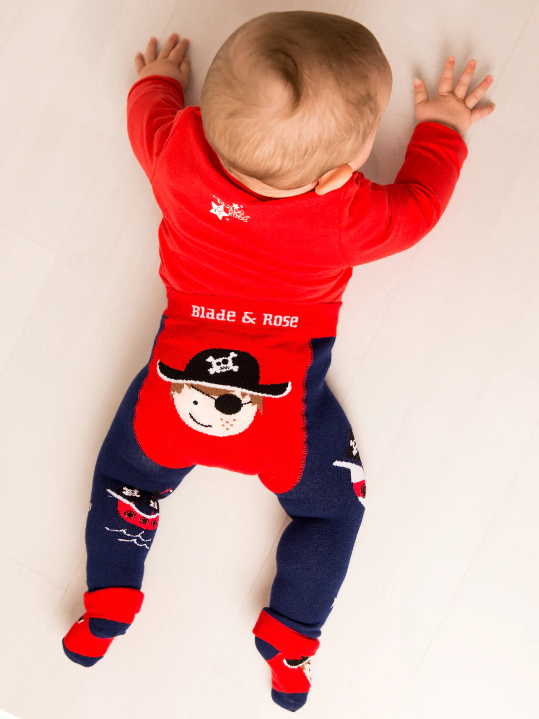 Blade &amp; Rose Tim The Pirate Knitted Leggings Clothing 0-6M / Navy,6-12M / Navy,12-24M / Navy